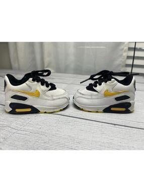 Nike Air Max 90 Black Yellow Sneakers Infant Size 3c